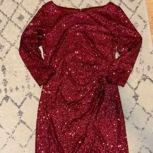 jessica howard sequined ruched sheath dress